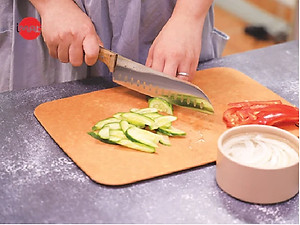 Dao Santoku 7" cán gỗ iMat