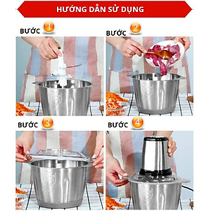 MÁY XAY THỊT ĐA NĂNG - XAY GIÒ - XAY THỰC PHẨM NẤU ĂN - XAY ĐA NĂNG - CỐI INOX CÔNG SUẤT CAO [Tặng kèm quà ngẫu nhiên]