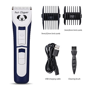Tông đơ cạo lông cho chó mèo động cơ mạnh mẽ tiếng ồn thấp có thể sạc bằng USB