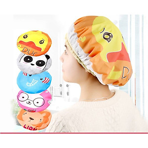 Bộ 3 nón trùm tóc khi tắm rửa mặt ủ dưỡng tóc tại nhà xinh xắn ( hình ngẫu nhiên)
