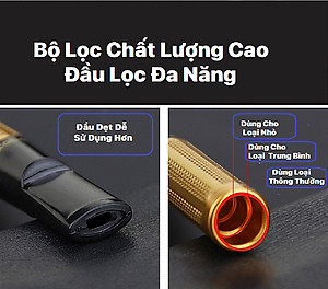 Bộ Tẩu Lọc Thuốc 5 in 1 Bảo vệ Sức Khỏe, Dùng Cho Tất Cả Các Size Nhỏ - Trung Bình - Thông Thường