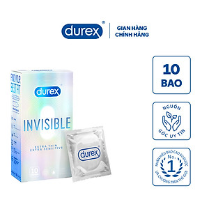 Bao cao su Durex Invisible Extra Thin Extra Sensitive 1 Hộp 10 Bao