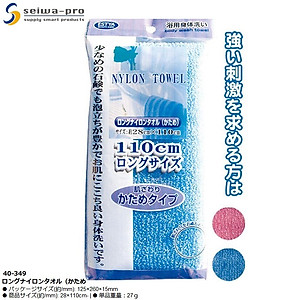 Khăn tắm nylon dài Seiwa-pro 28x110cm - Hàng nội địa Nhật Bản nhập khẩu chính hãng
