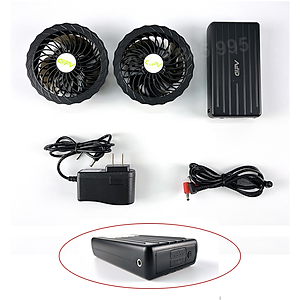 Bộ Phụ Kiện Áo Điều Hòa Nhật Bản [Quạt 12V], Pin 30.000mAh Quạt Áo Điều Hòa, Chạy 17-19H, Bảo Hành 12 Tháng