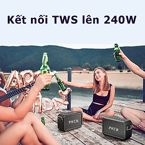 Bộ Loa Bluetooth không dây nghe nhạc, micro bluetooth không dây hát Karaoke cao cấp 120W công suất lớn Super Bass có cổng usb, thẻ nhớ, line 3.5mm pin 15600MAH sạc Type C Chip DSP loa kết nối TWS lên 240W Hàng Chính Hãng PKCB