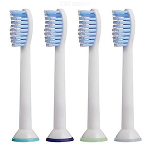 Bộ 4 đầu bàn chải đánh răng điện HX-6054 cho máy Philips Sonicare cho răng nhạy cảm HX3, HX6, HX7, HX8, HX9, R, FlexCare +, FlexCare, HealthyWhite, HydroClean, EasyClean, DiamondClean