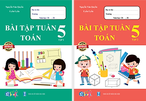 Combo Sách - Bài tập tuần Toán 5 tập 1 + 2