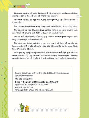 Sách POMath - Toán Tư Duy Cho Trẻ Em 4-6 Tuổi (Tập 4)