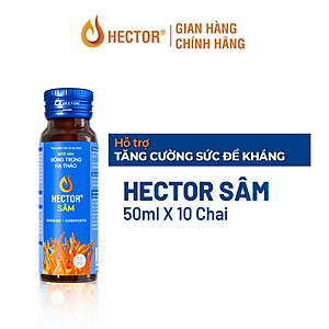 Bộ 2 Hộp 10 Chai Nước Nấm Đông Trùng Hạ Thảo HECTOR Sâm tăng cường đề kháng, bồi bổ cơ thể  (20x50ml)