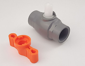 Van uPVC thân đúc bi nhưa ABS 21, 27, 34, 42, 49, 60mm Eurolife EL-VN (tay cam)