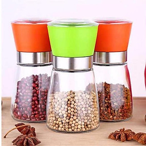 Lọ xay tiêu thủy tinh cao cấp tặng kèm khăn lau đa năng