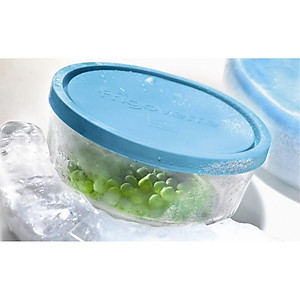 Hộp thủy tinh tròn Frigoverre 1.25L – Kín hơi, dùng ngăn đông tủ lạnh – Bormioli Rocco, Italy