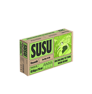 Sữa chua uống hương táo nho Vinamilk Susu - Thùng 48 hộp 110ml.