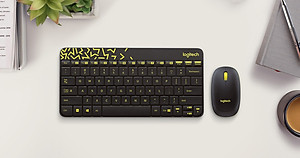 Bàn phím chuột Logitech MK240 Nano - kết nối Không dây Usb 2.4 Ghz - Hàng Chính Hãng