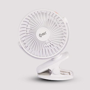 Quạt Sạc Tích Điện Mini Kẹp Bàn COMET CRF0705 5W Xoay 360 Độ pin Lithium 1800mAh