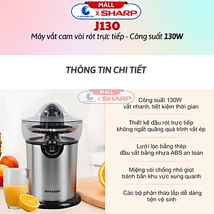 Máy Vắt Cam Sharp EJ-J130-ST - Hàng Chính Hãng