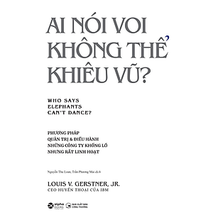 Sách Ai Nói Voi Không Thể Khiêu Vũ