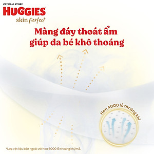 Tã/ Bỉm Quần Huggies Skin Perfect M/L/XL/XXL Super Jumbo Với 2 Vùng Thấm Giảm Kích Ứng Da