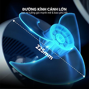 Quạt sạc tuần hoàn không khí Elmich CFE-8786, dung lượng pin lớn, hoạt động liên tục tới 10h, tạo nên luồng gió mạnh,  di chuyển linh hoạt 90° theo chiều ngang tạo luồng gió đa chiều, làm mát nhanh, dễ chịu - Hàng chính hãng