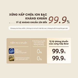 Nồi Nấu Cháo, Nấu Chậm Bear 0.8L thế hệ mới SB-NNC08, bản tiếng Việt - Hàng chính hãng