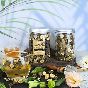 Trà khổ qua rừng (mướp đắng rừng) GUfoods (Vị nguyên chất / Vị Gạo lứt thảo mộc) - Mát gan, Giải nhiệt, Thanh lọc cơ thể, Thư giãn tinh thần, Cải thiện giấc ngủ