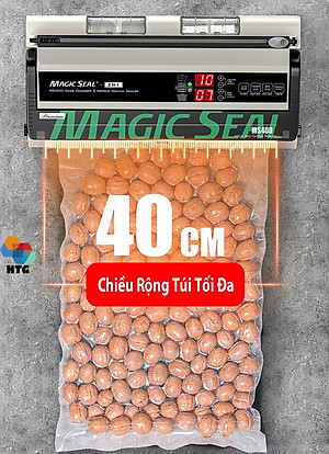 Máy hút chân không thực phẩm Magic Seal MS400 không kén túi, hút khô và hút nước, mối hàn dính lớn 8mm kín kẽ, hút mạnh mẽ, tự động và bán tự động, hàng chính hãng