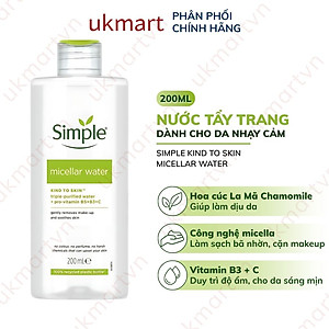 Combo Simple Làm Sạch Nước Tẩy Trang + Nước Hoa Hồng