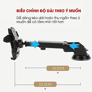 Giá đỡ điện thoại trên ô tô, kẹp điện thoại dán oto 2 lớp hút dính siêu chắc, 360 độ, phụ kiện xe hơi Tâm Luân - Hàng nhập khẩu