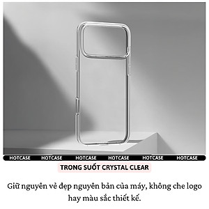 Ốp lưng dẻo silicon trong suốt mỏng 0.6mm cho iPhone 17 Pro Max / 17 Air / iP 17 Pro / 17 hiệu Hotcase Ultra thin - Chống trầy xước, siêu mỏng, độ trong full HD - Hàng nhập khẩu