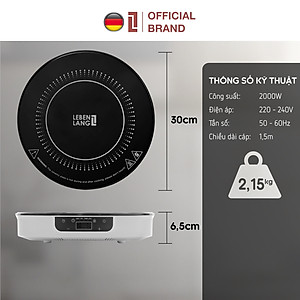 Bếp từ đơn LEBENLANG LBII5505S mặt kính chịu lực, có chức năng hẹn giờ, cài đặt thời gian nấu, công suất 2000W - hàng chính hãng