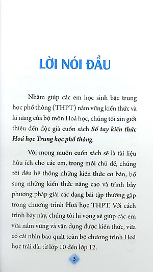 Sổ Tay Kiến Thức Hóa Học Trung Học Phổ Thông