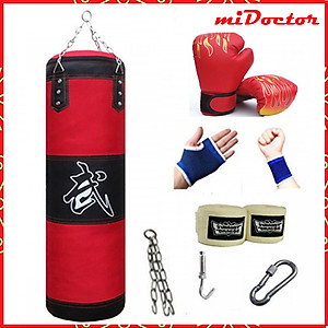 Vỏ Bao Cát Đấm Bốc 3 Lớp Cao Cấp – Vỏ Bao Cát Boxing Chính Hãng miDoctor, Trụ Đấm Bốc Treo