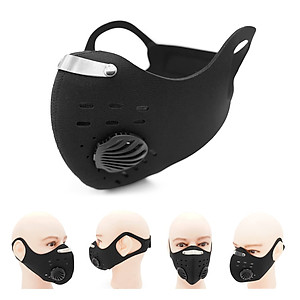 Khẩu Trang Thể Thao 2 Van Lớp Lọc Than Hoạt Tính Đa Năng Ngăn Bụi Đi Phượt Nam Nữ Unisex Legaxi