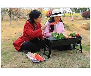 Bếp Nướng Than Hoa Phiên Bản Cải Tiến Loại Dài 2023 Chống Cháy Thực Phẩm, An Toàn Sức Khỏe, Không Cần Quạt, Bếp Nướng Không Khói, Bếp Nướng Ngoài Trời, Bếp Nướng Than Hoa Vuông