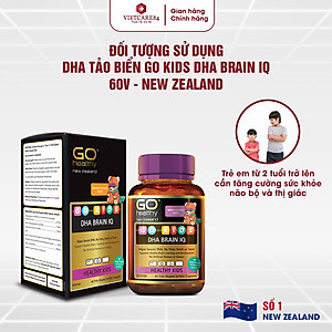 Viên Nhai Bổ Sung DHA Cho Bé New Zealand Go Kids DHA Brain IQ 60 Viên | Phát Triển Não Bộ - Thị Giác - Nhập Khẩu Chính Hãng