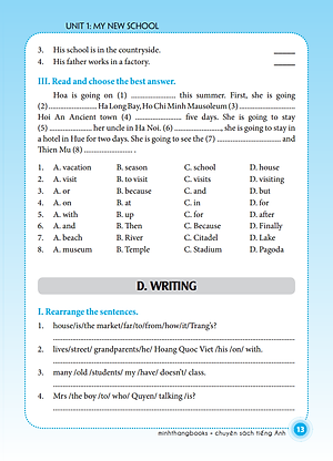 Bài Tập Tiếng Anh Lớp 6 (Không Đáp Án) (Sách Màu)