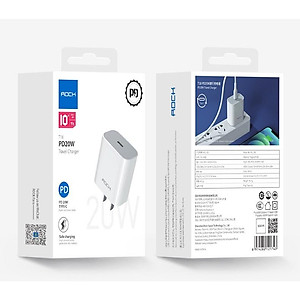 Củ sạc nhanh Rockspace T18 dành cho iphone 20W chuẩn PD, cổng ra typeC - Hàng chính hãng 