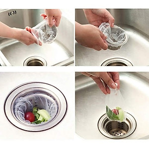 Set 100 túi lưới lọc rác , chặn rác bồn rửa chén , nhà vệ sinh , túi bọc trái cây hoa quả siêu bền , có chun 2 đầu co giãn tiện lợi