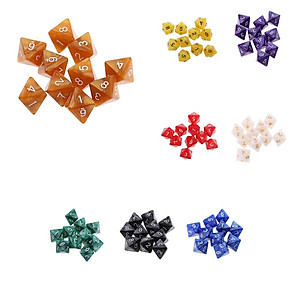 10 Chiếc Xúc Xắc 8 Mặt D8 Dice đa Giác Cho Các Trò Chơi Trên Bàn