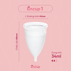 Combo cốc nguyệt san Lincup size 25ml/34ml/40ml và bộ 4 sản phẩm thiết yếu hỗ trợ dùng cốc nguyệt san