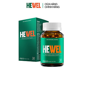 [Hộp 30v] Viên Uống Bổ Gan Hewel Ecogreen Giải Độc Gan Mát Gan, Hỗ Trợ Tiêu Hóa