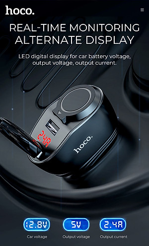 Bộ chia tẩu sạc ô tô, xe hơi nhãn hiệu Hoco Z34 Công suất 96W - Hàng nhập khẩu