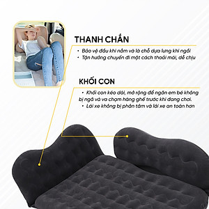 [XẢ KHO]Đệm hơi ô tô, nệm hơi xe ô tô cao cấp hàng dày loại 1, có thành chắn an toàn, tặng kèm bơm điện và bộ gối