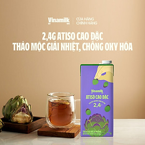Thùng 12 hộp Trà Atisô ít đường Vinamilk - Hộp giấy 1L
