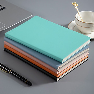 Sổ tay da PU trơn màu A5 ghi chép 80gsm 160 trang quà tặng hội nghị - B108