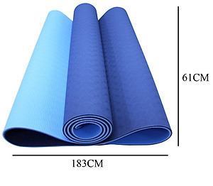 Thảm Tập Yoga 2 Lớp TPE 6mm Cao Cấp - Thảm Tập Gym và Yoga Chuyên Nghiệp QS - Nhiều Màu