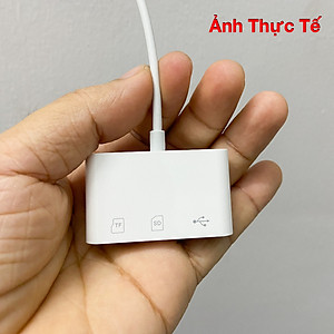 Đầu Đọc Thẻ Nhớ Đa Năng 3 Trong 1 cho thiết bị Tablet, Cell Phone, Thẻ nhớ TF, SD Card - Cổng Type C - Hàng chính hãng