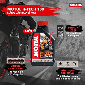 Dầu nhớt xe máy MOTUL H-TECH 100 4T 10W40 1L