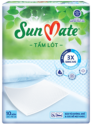 Combo 2 Tấm lót SunMate cải tiến mới 10 miếng (45 x 70cm)