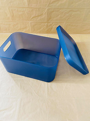 Hộp nhựa đựng đồ có nắp để bút viết kẹp tóc kim chỉ đồ cá nhân nhỏ - màu ngẫu nhiên